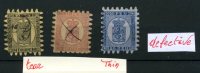 Finland  Yvert 7, 8, 9  Cote 480 E  Jolis Bouche Cases - Used Stamps