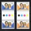 Cocos Islands 1981 Royal Wedding Set As Gutter Pairs MNH  SG 70,71 - Isole Cocos (Keeling)