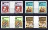 Cocos Islands 1984 Anniversary Of Discovery Set Of 4 As Gutter Pairs MNH  SG 115-118 - Islas Cocos (Keeling)