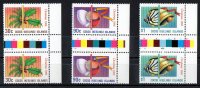 Cocos Islands 1986 Christmas Set Of 3 As Gutter Pairs MNH  SG 155-7 - Islas Cocos (Keeling)