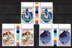 Cocos Islands 1987 Christmas Set Of 3 As Gutter Pairs MNH  SG 172-4 - Cocoseilanden