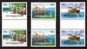 Cocos Islands 1984 Barrel Mail Anniversary - Set Of 3 As Gutter Pairs MNH  SG 111-113 - Islas Cocos (Keeling)