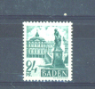 GERMANY (ALLIED OCCUPATION - FRENCH ZONE) BADEN  -  1948  Currency Reform  24pf  MM - Bade