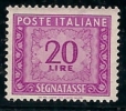 1947-54 ITALIA SEGNATASSE 20 LIRE RUOTA LUSSO MNH ** - Postage Due