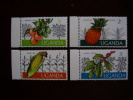 UGANDA Definitives 1975  UGANDAN CROPS  4 Values 1/- To  5/- MNH. - Uganda (1962-...)