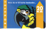 Denmark-dk-kd-29l-parrot- (1/1995)-(12/1996)tirage-270.000-used  Card+1 Card Prepiad Free - Loros