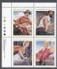 Canada 1992 Canadian Folklore 3rd In Series # 1435a Se Tenant 1432 To 1435 Upper Left Inscription Block MNH - Blocks & Sheetlets