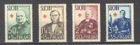 (S0897) FINLAND, 1938 (Finnish Red Cross. Finnish Politicians And Statesmen). Complete Set. Mi ## 204-207. MLH* - Unused Stamps