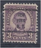 USA 1922 Lincoln - 3c Violet (New York NY Precancel) - Vorausentwertungen