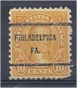 USA 1922 Monroe - 10c Orange (Philadelphia PA Precancel) - Vorausentwertungen