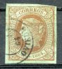 ISABELL II, 1864, 1 REAL , MATASELLOS FECHADOR "OVIEDO", BONITO. USADO - Used Stamps
