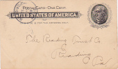 Postal Card - Thomas Jefferson - Postmarked 1899 - Nice Bulls Eye Postmark On Jefferson - ...-1900