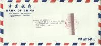 CHINA BEIJING CC BANCO DE CHINA A SAN SEBASTINA CON MARCA DE FRANQUEO PAGADO - Cartas & Documentos