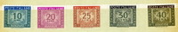 SEGNATASSE CIFRA STELLE 5 VALORI NUOVI ** 1955-66 - Postage Due