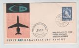 Denmark First SAS Caravelle Jet Flight Copenhagen - Hamburg 1-4-1960 - Storia Postale