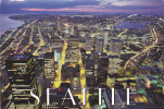 Aerial Night View Of Seattle, Washington - Seattle