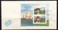 Nevis 1987 200th Anniv Of The Marriage Of Captain Horatio To Frances Nisbet S/S FDC - Explorateurs