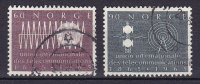 Norway 1965 Mi. 526-27 Internationale Fernmeldeunion ITU Complete Set !! - Oblitérés