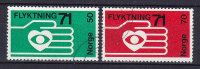 Norway 1971 Mi. 623-24 Internationale Flüchtlingshilfe Complete Set !! - Usati