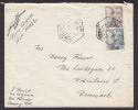 Spain Airmail Shipsmail Schiffspost LAS PALMAS 1947 Cover To Denmark From SS VIRGINIA At Canary Islands - Briefe U. Dokumente