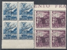 1950 TRIESTE A FIERA DI TRIESTE QUARTINA MNH ** - RR9230 - Mint/hinged