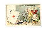 LOUIT  Chromo Jeu Langage Cartes Carte Jouer Coeur As Pioche Trésor Pièces D' Or - Louit