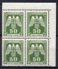 Böhmen Und Märhen - Dienstmarken - 1943 - Michel N° 15 ** Bloc De 4, Coin De Feuille - Unused Stamps