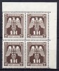 Böhmen Und Märhen - Dienstmarken - 1943 - Michel N° 18 ** Bloc De 4, Coin De Feuille - Unused Stamps