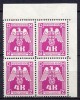 Böhmen Und Märhen - Dienstmarken - 1943 - Michel N° 23 ** Bloc De 4, Coin De Feuille - Unused Stamps