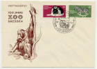 DDR 1961 Dresden Zoo Centenary On  Blank FDC.  Michel 825-26 - Sonstige & Ohne Zuordnung