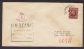 Great Britain Battleship H.M.S. DANAE Charlston Carolina Cachet LONDON 1935 Cover To SAVANNAH Georgia United States - Storia Postale