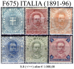 Italia-F00675 - 1891/1896 - Sassone: N.59/64 (++/+) MNH/MLH - Privi Di Difetti Occulti. - Ungebraucht