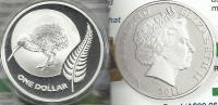 NEW ZEALAND $1 DOLLAR ICONS OF NZ KIWI BIRD FRONT QEII HEAD BACK 2011 AG SILVER PROOF KM? READ DESCRIPTION CAREFULLY !!! - Nieuw-Zeeland