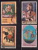 India Used 1973, Set Of 4, Miniature Paintings - Used Stamps