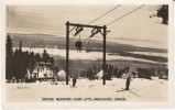 Vancouver BC Canada, Grouse Mountain Skiing Chair Lifts, C1930s Vintage Real Photo Postcard - Vancouver