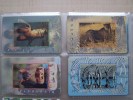 RSA 4 Phone Cards Set Animals Animaux From South Africa Zebra Cheetah Giraffe Hippopotamus - Afrique Du Sud