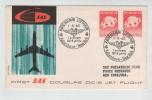 Denmark First SAS DC-8 Jet Flight Copenhagen - New York 1-5-1960 - Covers & Documents