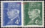 France Maréchal Pétain N°  521 A Et  521 B ** Au Type Hourriez 2 Valeurs - 1941-42 Pétain