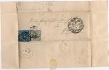 N°7 N°8 THURN UND TAXIS Altbrief Mit Inhalt   FRANFURT 1854 - Lettres & Documents