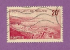 MONACO TIMBRE N° 312 OBLITERE VUE GENERALE DE LA PRINCIPAUTE 20F ROSE CARMINE - Used Stamps