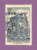 MONACO TIMBRE N° 261 OBLITERE CATHEDRALE 10F BLEU - Used Stamps