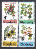 AP1452 - RHODESIA , Fiori Serie 278/281 - Rhodesien (1964-1980)