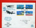 EAST AFRICAN AIRWAYS 1967 TANZANIE OUGANDA KENYA AVION AVIATION OFFICIAL FIRST DAY COVER - Kenya, Ouganda & Tanzanie