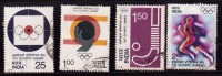 India Used 1976 Ser Of 4, Olympics, Hockey, Athletics, Short Put, Shooting - Used Stamps