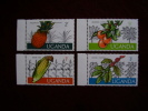 UGANDA Definitives 1975  UGANDAN CROPS  4 Values 1/- To  5/- MNH. - Uganda (1962-...)