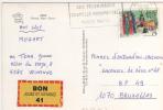 Beau Timbre   / Carte Du 17/9/87 , Cerf , 2 Scans - Covers & Documents