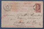 ENTIER POSTAL BELGIQUE 10 C. - 1919 - DE VALS ST LAMBERT VERS AULNOYE FRANCE NORD - Postkarten 1909-1934