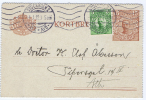 Sweden Kortbref Sveriges Riksbank Stockholm, 1922 With Extra Stamp - Ganzsachen