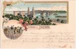 Gruss Aus Thorn Color Litho Eisenbahn Brücke Russia Flösser Auf Der Weichsel Torun Gelaufen 5.5.1901 - Westpreussen