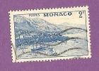 MONACO TIMBRE N° 257 OBLITERE RADE ET VUE DE MONTE CARLO 2F BLEU - Gebruikt